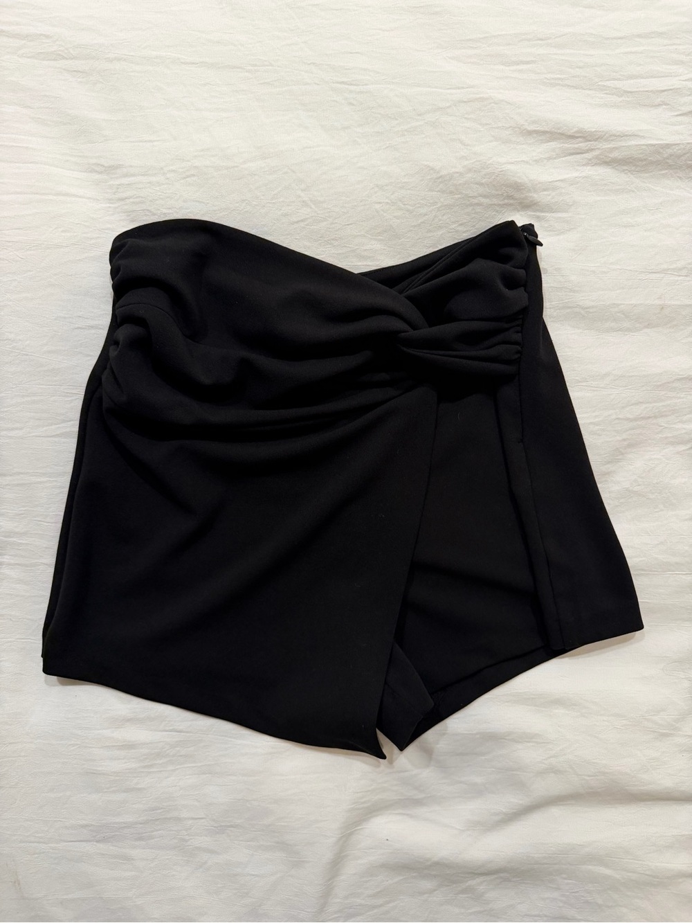 Zara Black Knot Wrap Skort